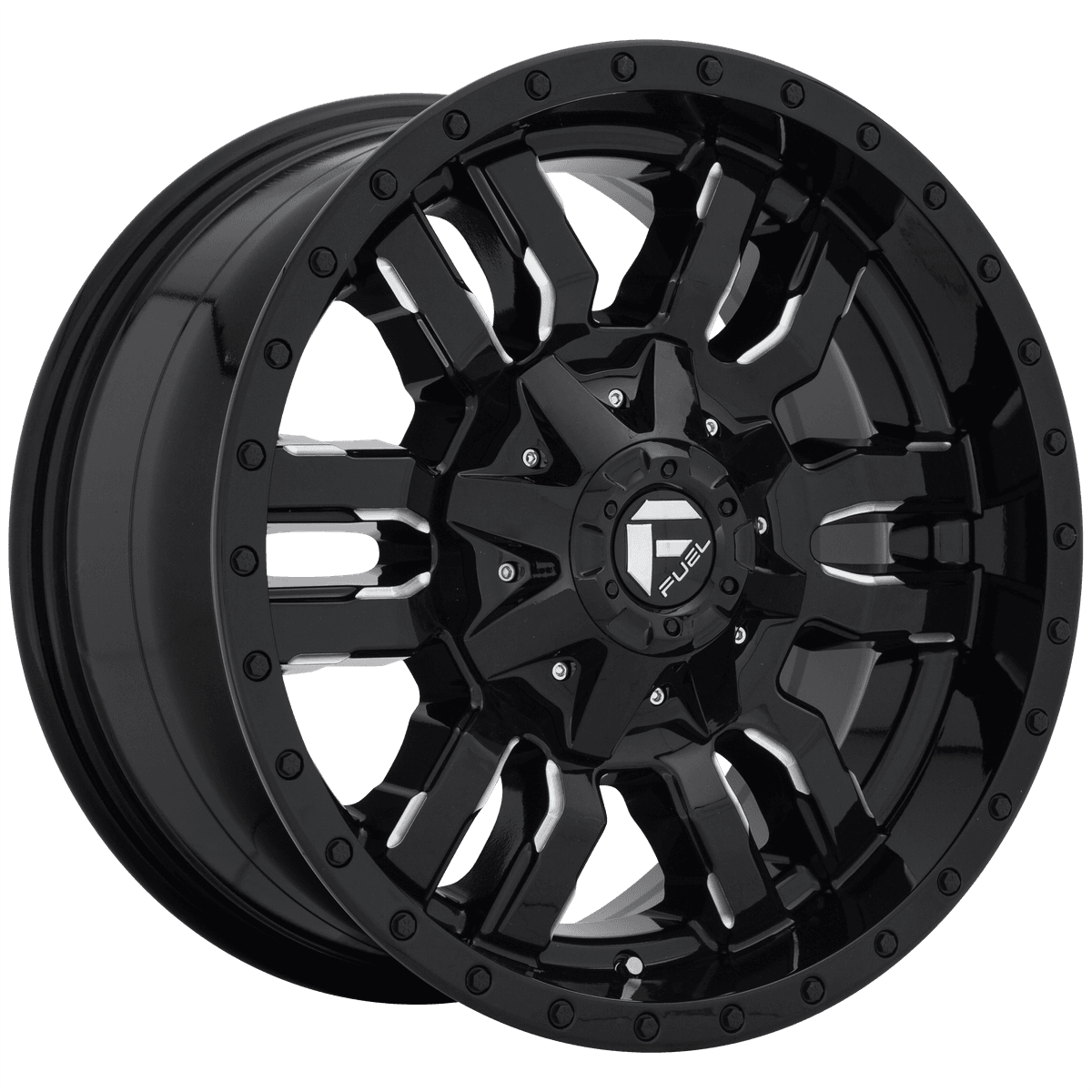 Fuel UTV D595 SLEDGE D5952070A543 - D595 20X7 4X156 GL-BLK-MIL 13MM