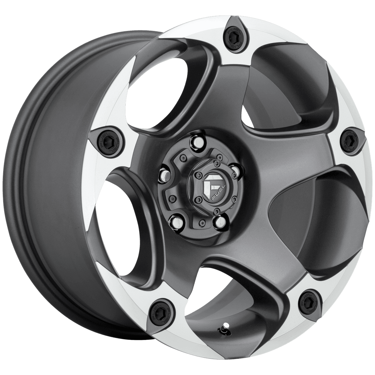 Fuel 1PC D684 MENACE D68417908445 - D684 17X9 6X5.5 MT-GNMTL-MACH -12MM