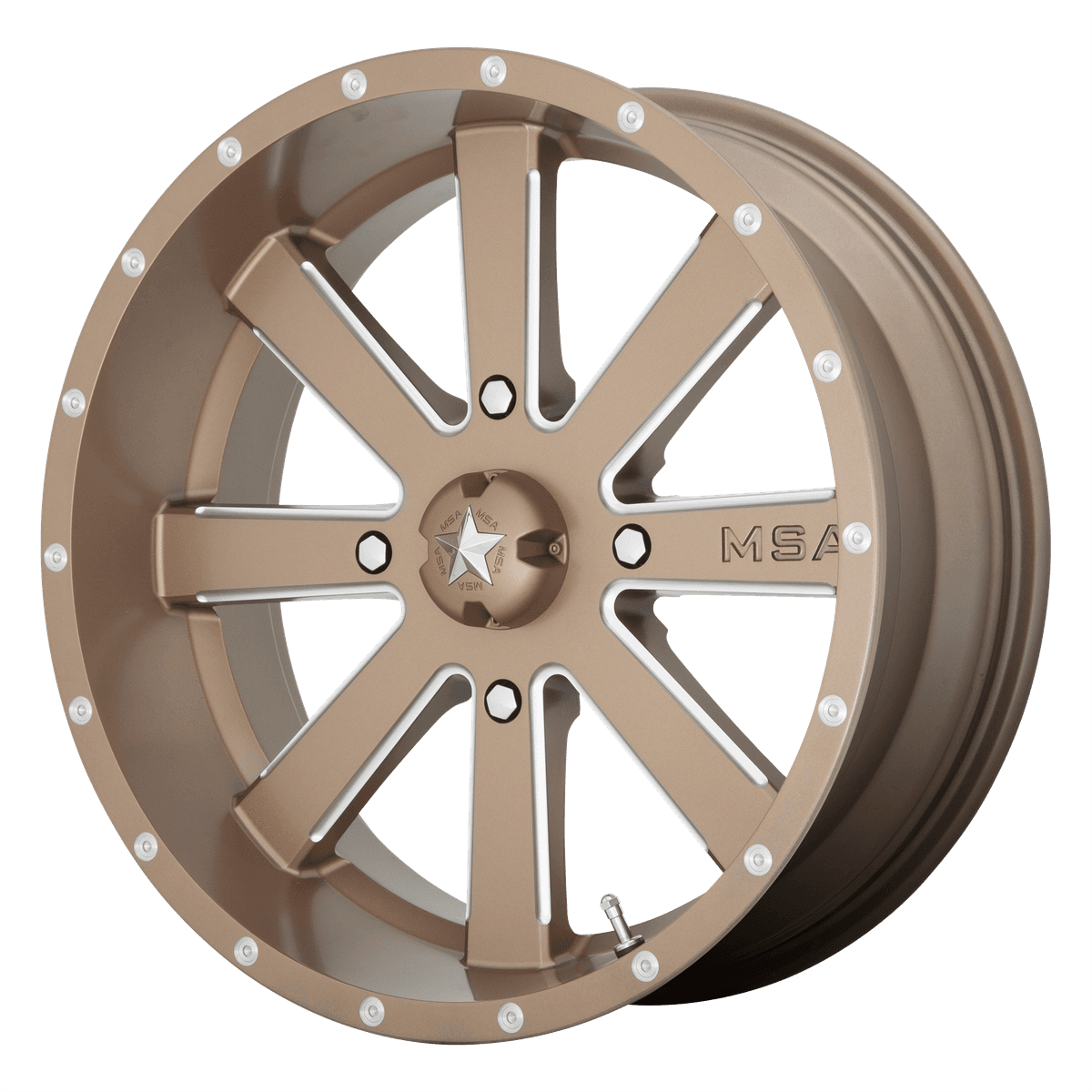 MSA Offroad Wheels M34 FLASH M34-018737B - MA34 18X7 4X137 BRONZE MILL 00MM