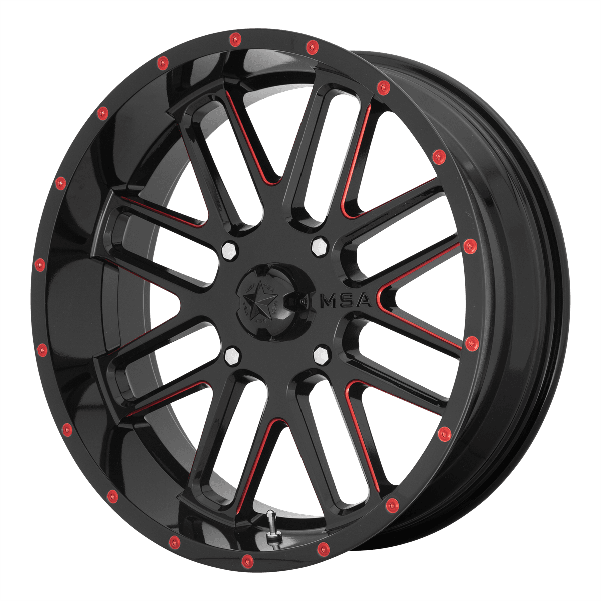MSA Offroad Wheels M35 BANDIT M35-018737R - MA35 18X7 4X137 G-BLK MILL RTCC 00MM