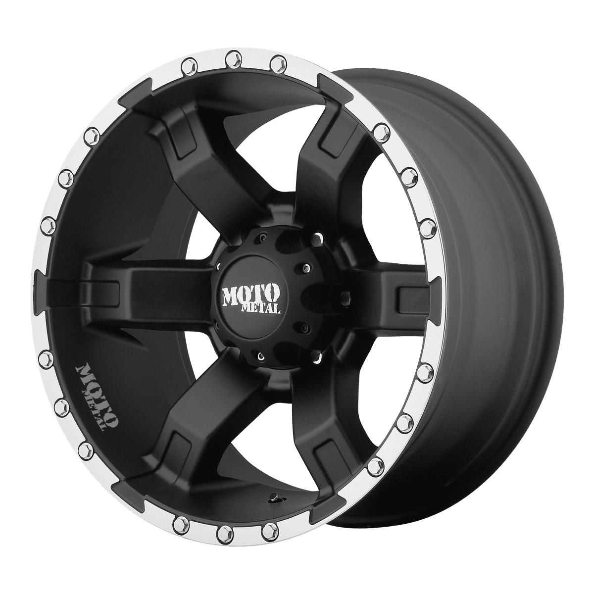 Moto Metal MO967 MO96722063524N - MO967 22X10 6X135 S-BLK MACH -24MM