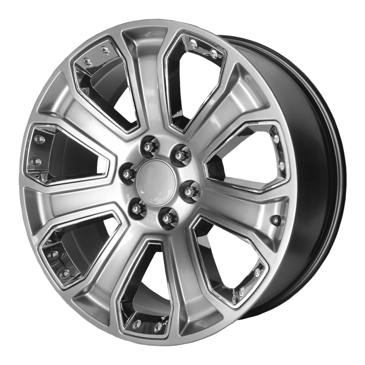 Performance Replicas PR162 162SC-2295824 - PR162 22X9 6X5.5 SLV W/ CHR ACC 24MM